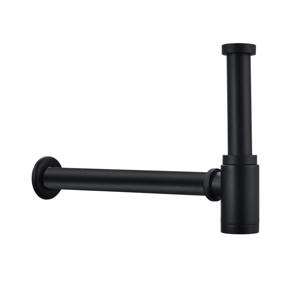 RASLAND ท่อน้ำทิ้งอ่างล้างหน้ากระปุก RASLAND RA BOTTLE-BLACK 30 ซม. อะไหล่ห้องน้ำ อะไหล่อ่างล้างหน้า