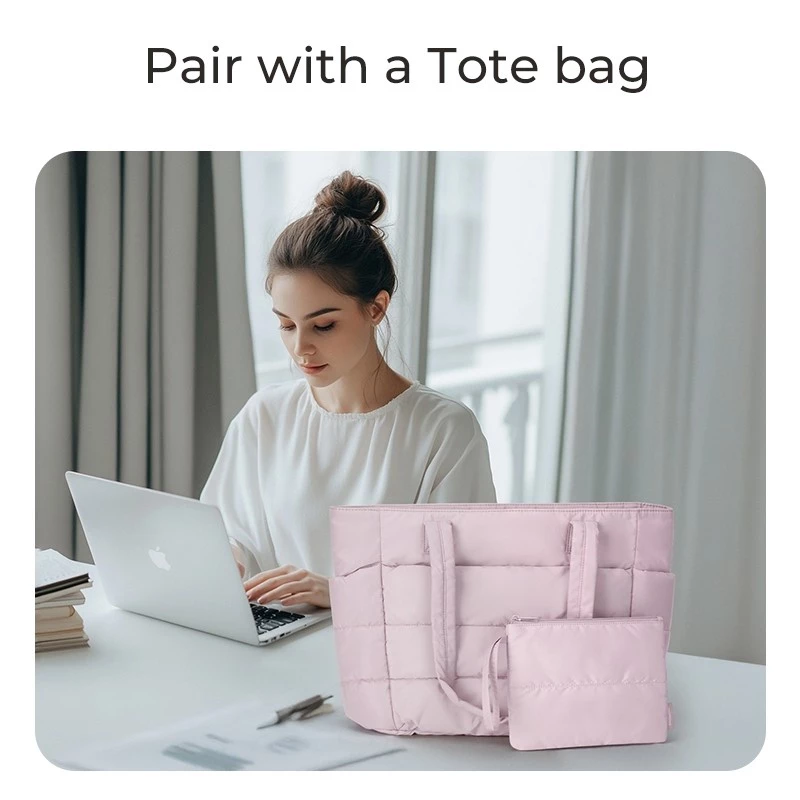 BAGSMART แบบพกพา ถุงเก็บของขนาดเล็ก การท่องเที่ยวกระเป๋าเครื่องสำอางขนาดเล็ก กระเป๋าถือขนาดเล็ก thumbnail 3