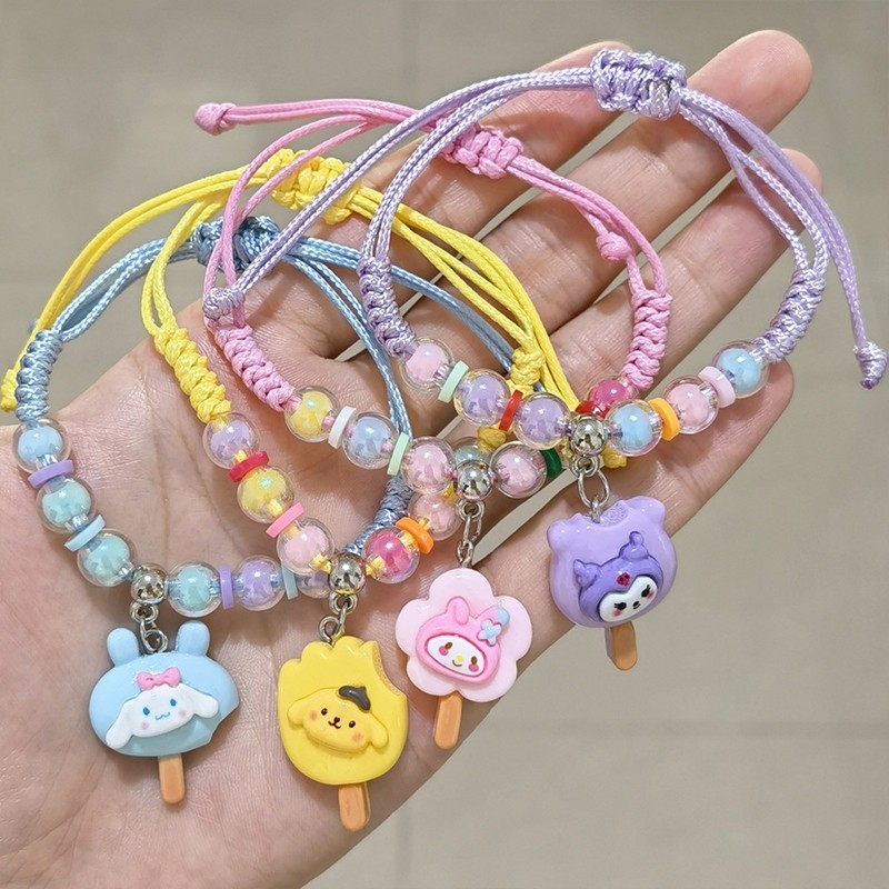 candypop สร้อยข้อมือ Sanrio Best Friend เครื่องประดับการ์ตูนน่ารักนักเรียนคู่สร้อยข้อมือปรับได้