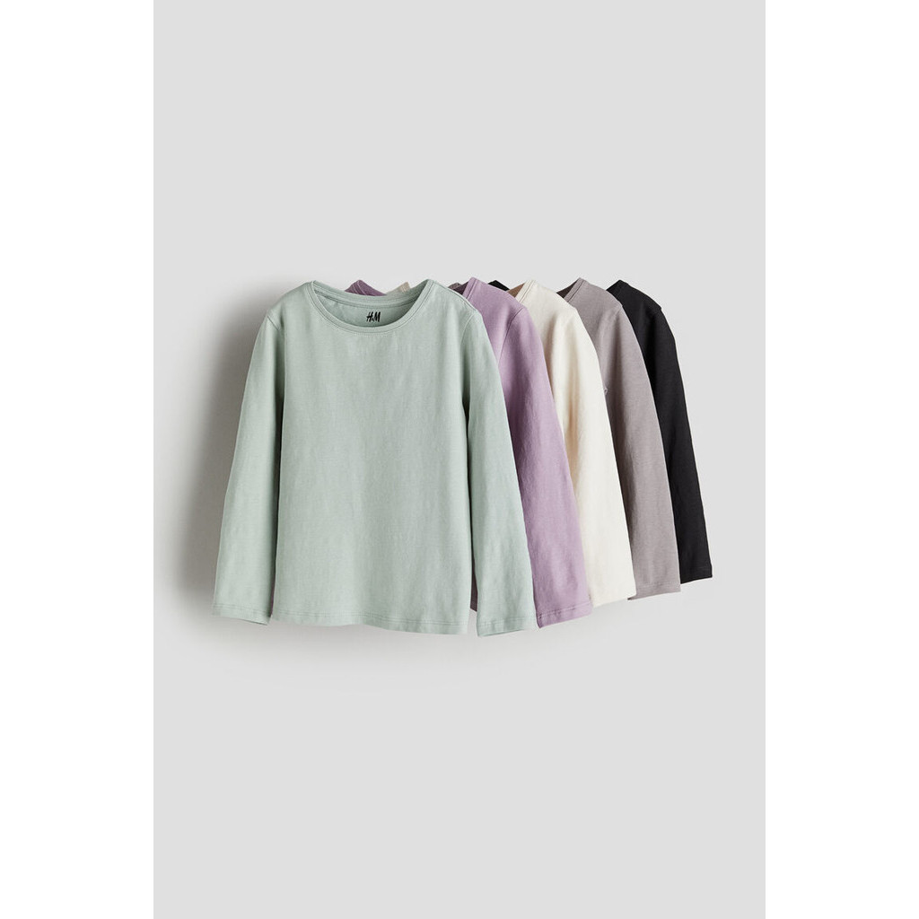 H&M Girl 5-pack jersey tops 0678157_6