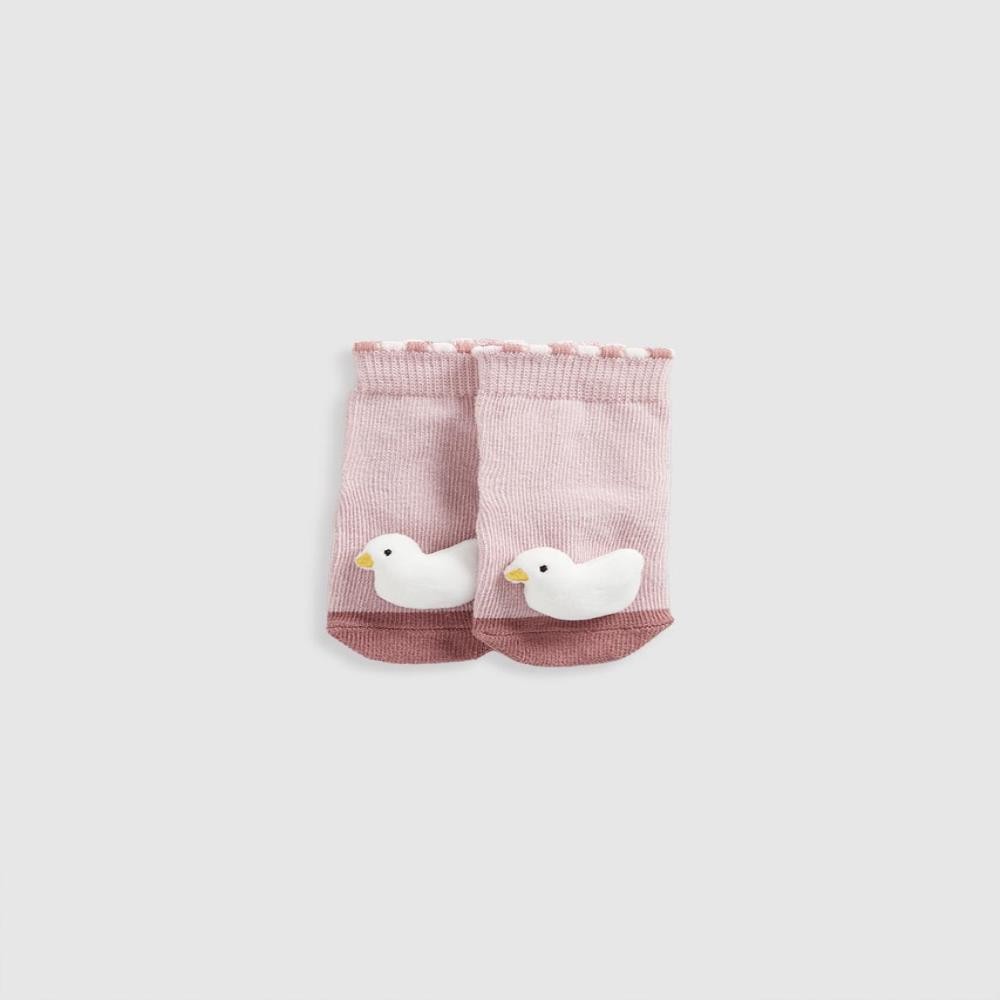 ถุงเท้าเด็กผู้หญิง Mothercare Goose Rattle Baby Socks JL888