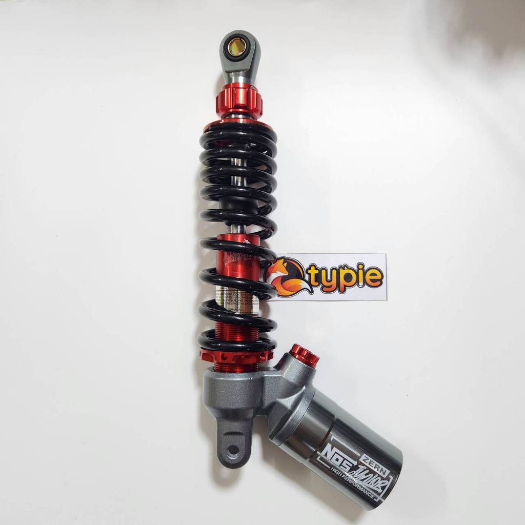 โช๊คหลังหัวกลับ GIORNO สปริงดำแกนแดง ZERN G-SERIES 310มิล โช๊คแก๊สกึ่งน้ำมัน ตัวปรับแต่ละจุดเป็นตัวหลอก ใส่สวยงาม CLICKi