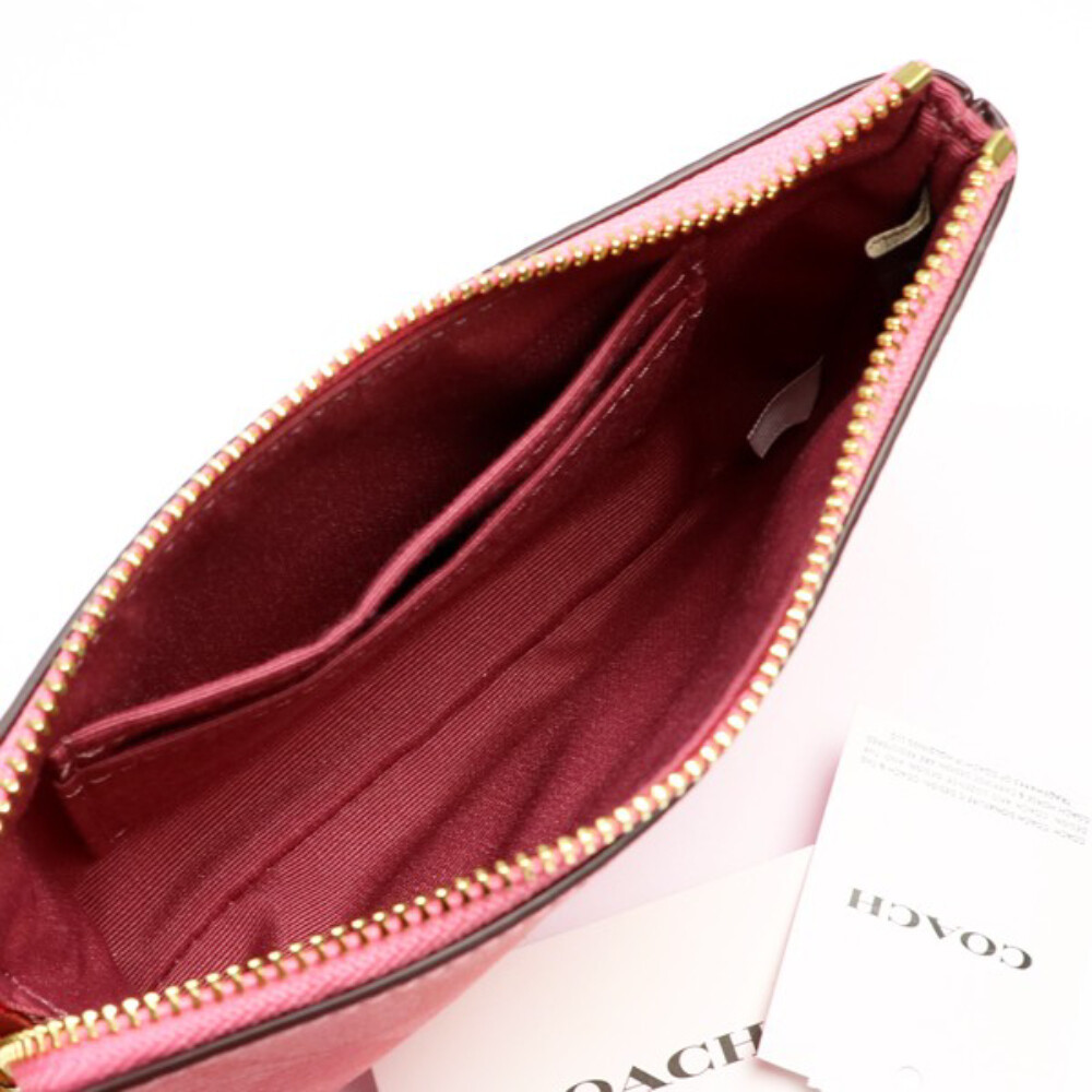 Coach กระเป๋าคล้องมือ 91178 CORNER ZIP WRISTLET IN SIGNATURE CANVAS (IMQRI) BY:Madamclassic
