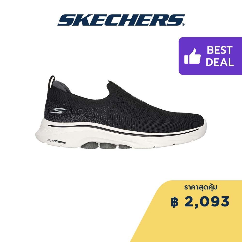 Skechers สเก็ตเชอร์ส รองเท้าผู้ชาย Men GOwalk 7 Walking Shoes - 216633-BKCC Air-Cooled Goga Mat