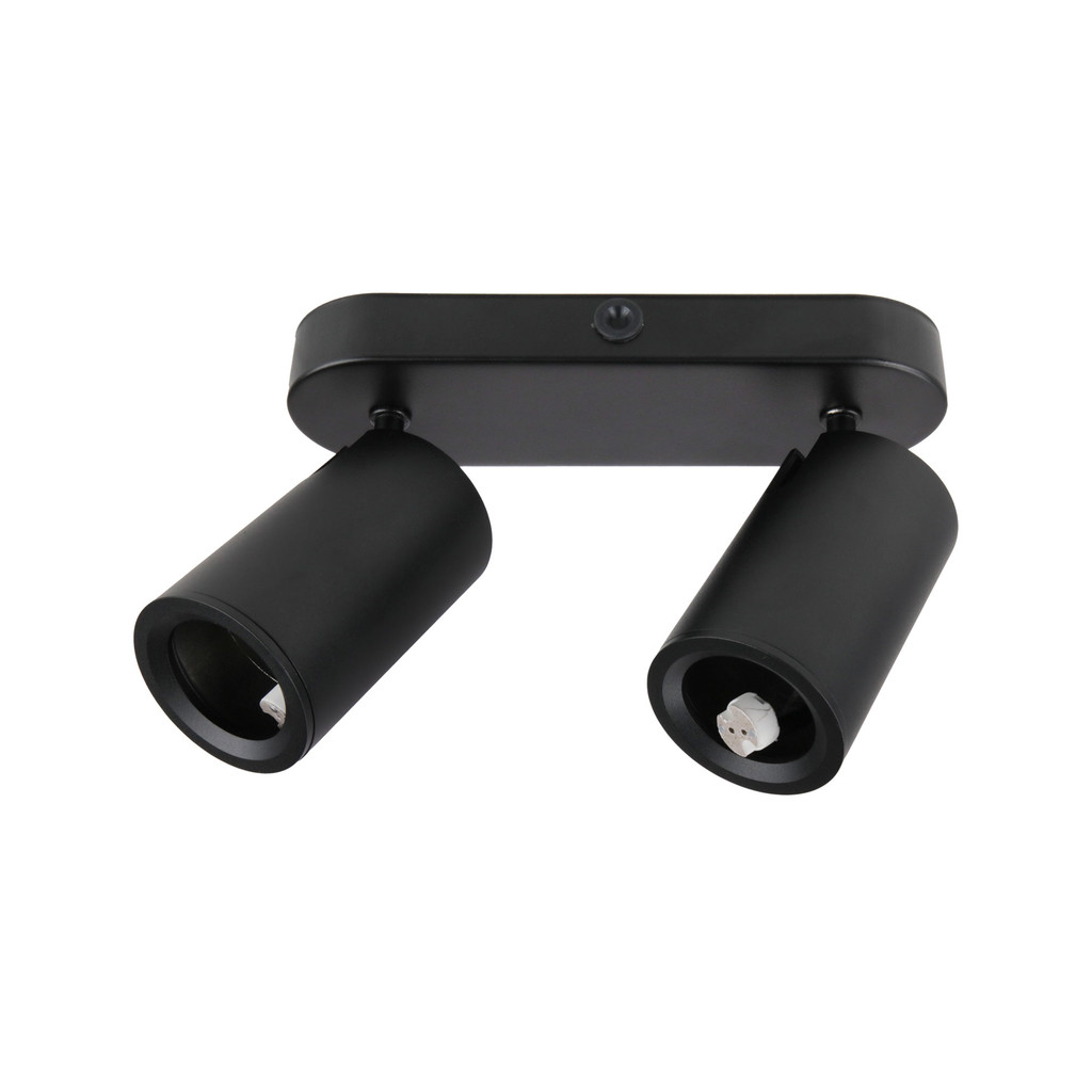 LUZINO โคมแทรคไลท์ติดผนังทรงกระบอก GU5.3x2 รุ่น CS51S-2B-BK สีดำ