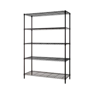 KASSA HOME ชั้นตะแกรงเหล็กอเนกประสงค์ 5 ชั้น Rocky รุ่น A2530-MBK ขนาด 120 x 45 x 180 ซม. สีดำ