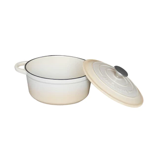 KASSA HOME หม้อเหล็กหล่อเคลือบอีนาเมล รุ่น 5TYG-2098 ขนาด 20 ซม. สีขาว
