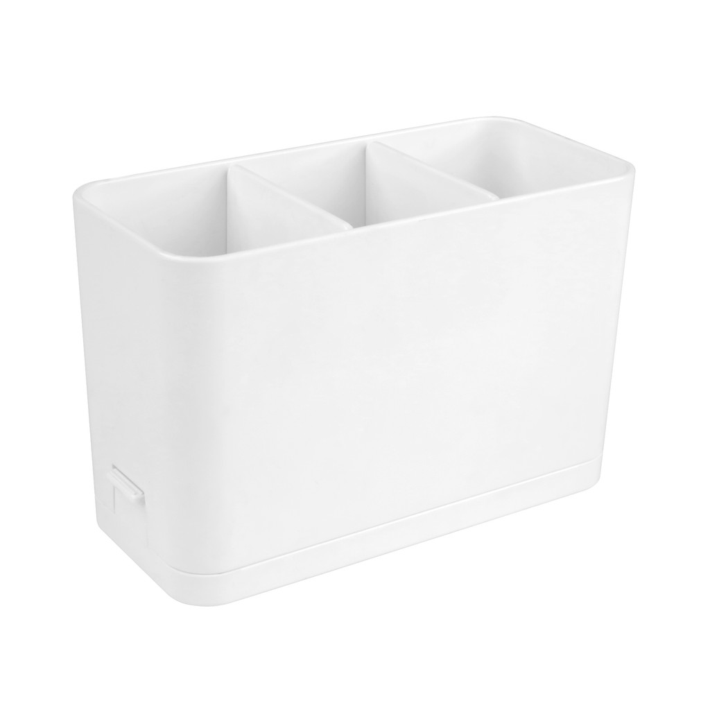 KASSA HOME กล่องจัดเก็บอเนกประสงค์แบบแบ่งช่อง 3 ช่อง Kayla รุ่น H2810 ขนาด 18 x 8.9 x 11.5 ซม. สีขาว - รูปที่ 2