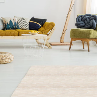 KASSA แผ่นโฟมปูพื้นลายจุด รุ่น HRED-18-PI ขนาด 60 x 60 x 1 ซม. สีขาว
