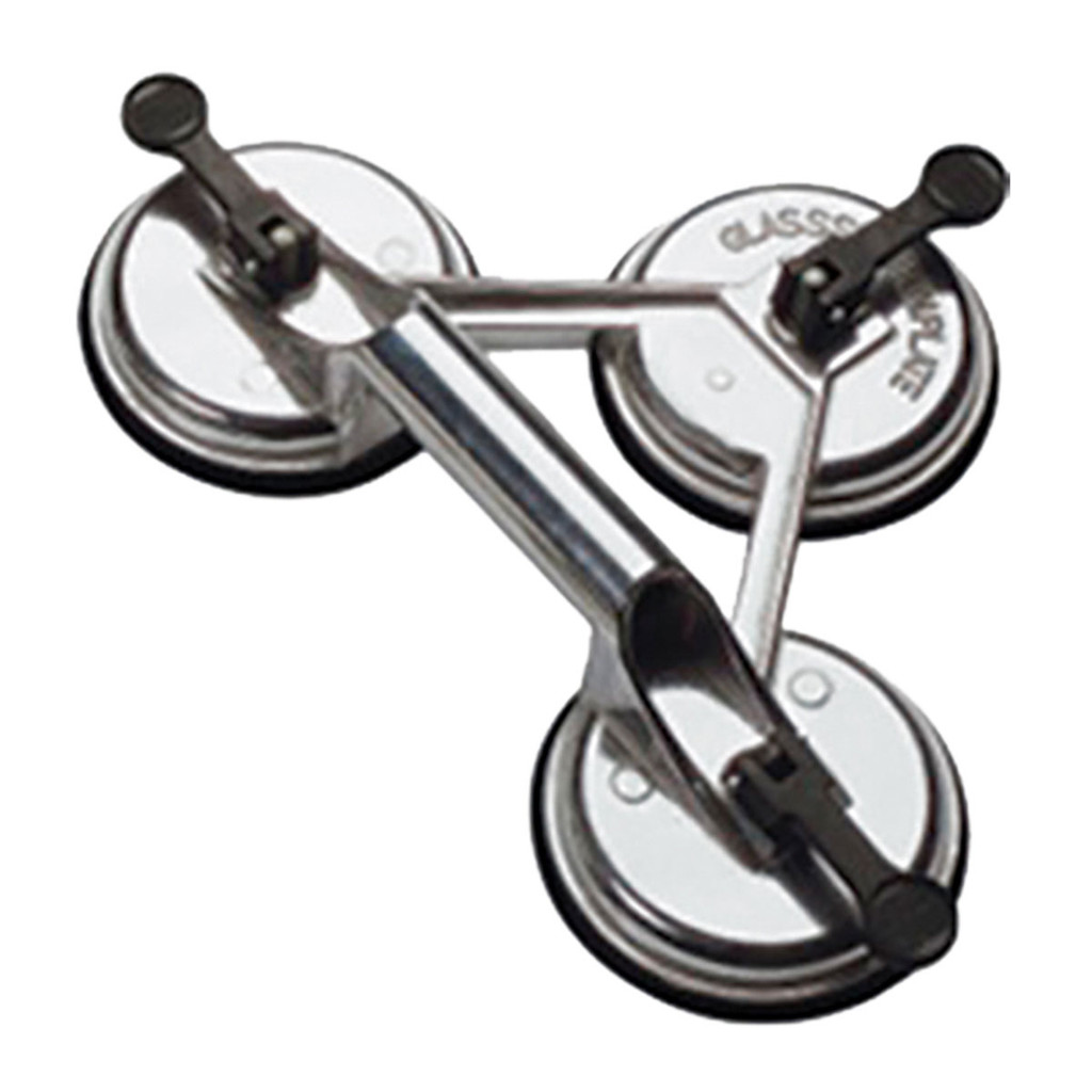 GIANT KINGKONG PRO ตัวดูดกระจกด้ามอะลูมิเนียม 3 ขา รุ่น 8128-3 ขนาด 5 นิ้ว สีเงิน