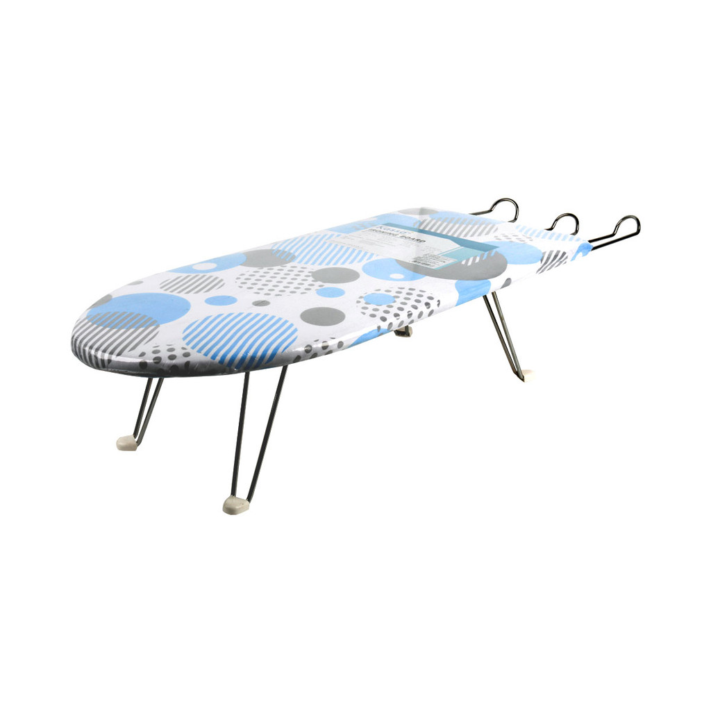 KASSA HOME โต๊ะรีดผ้านั่งรีดบอร์ดกว้าง No.1 CircleY22 รุ่น Set Y22 ขนาด 35x 77x 24 ซม. สีเทา - ฟ้า