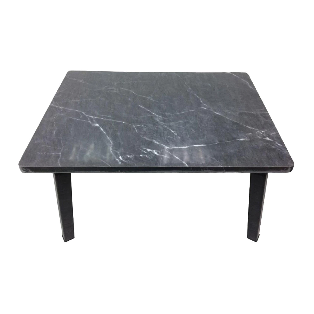 KASSA โต๊ะพับญี่ปุ่นลายหินอ่อน ขนาด 60 x 60 ซม. สีดำ