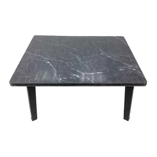 KASSA โต๊ะพับญี่ปุ่นลายหินอ่อน ขนาด 60 x 60 ซม. สีดำ
