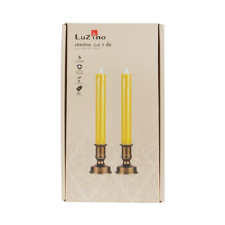 LUZINO เชิงเทียน USB LED รุ่น KB018-YL สีเหลือง