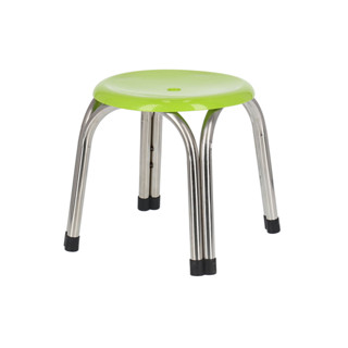 KASSA เก้าอี้สเตนเลสกลม ที่นั่ง PP (M) รุ่น SPP-30CM-G สีเขี…