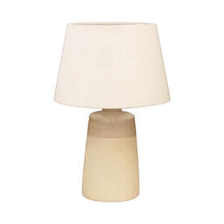 LUZINO โคมไฟตั้งโต๊ะ (E27x1) รุ่น DH3565S-BN ขนาด 20 x 20 x 30 ซม. สีเบจ - น้ำตาล