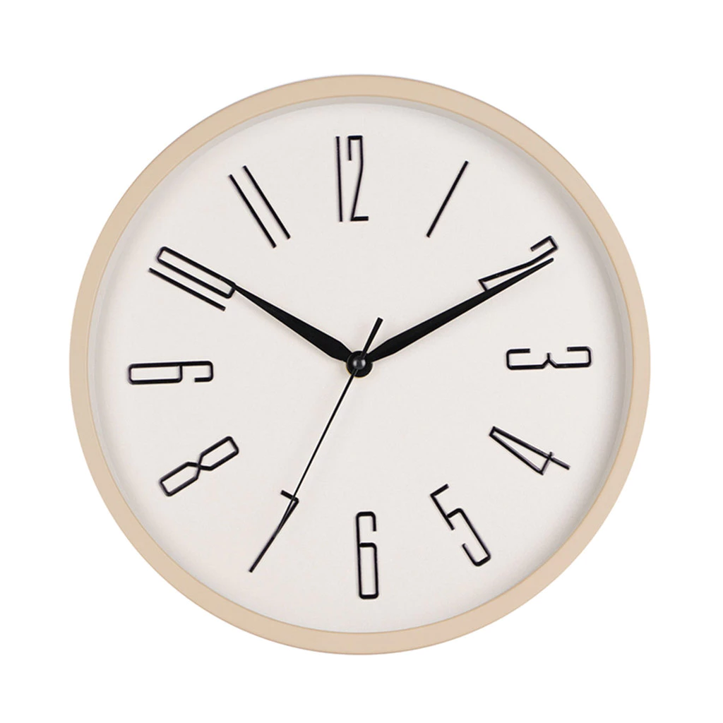 KASSA HOME นาฬิกาแขวนผนังพลาสติก Neat รุ่น JH6427 ขนาด 30.5 x 4.3 x 30.5 ซม. สีครีม
