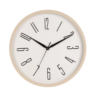 KASSA HOME นาฬิกาแขวนผนังพลาสติก Neat รุ่น JH6427 ขนาด 30.5 x 4.3 x 30.5 ซม. สีครีม