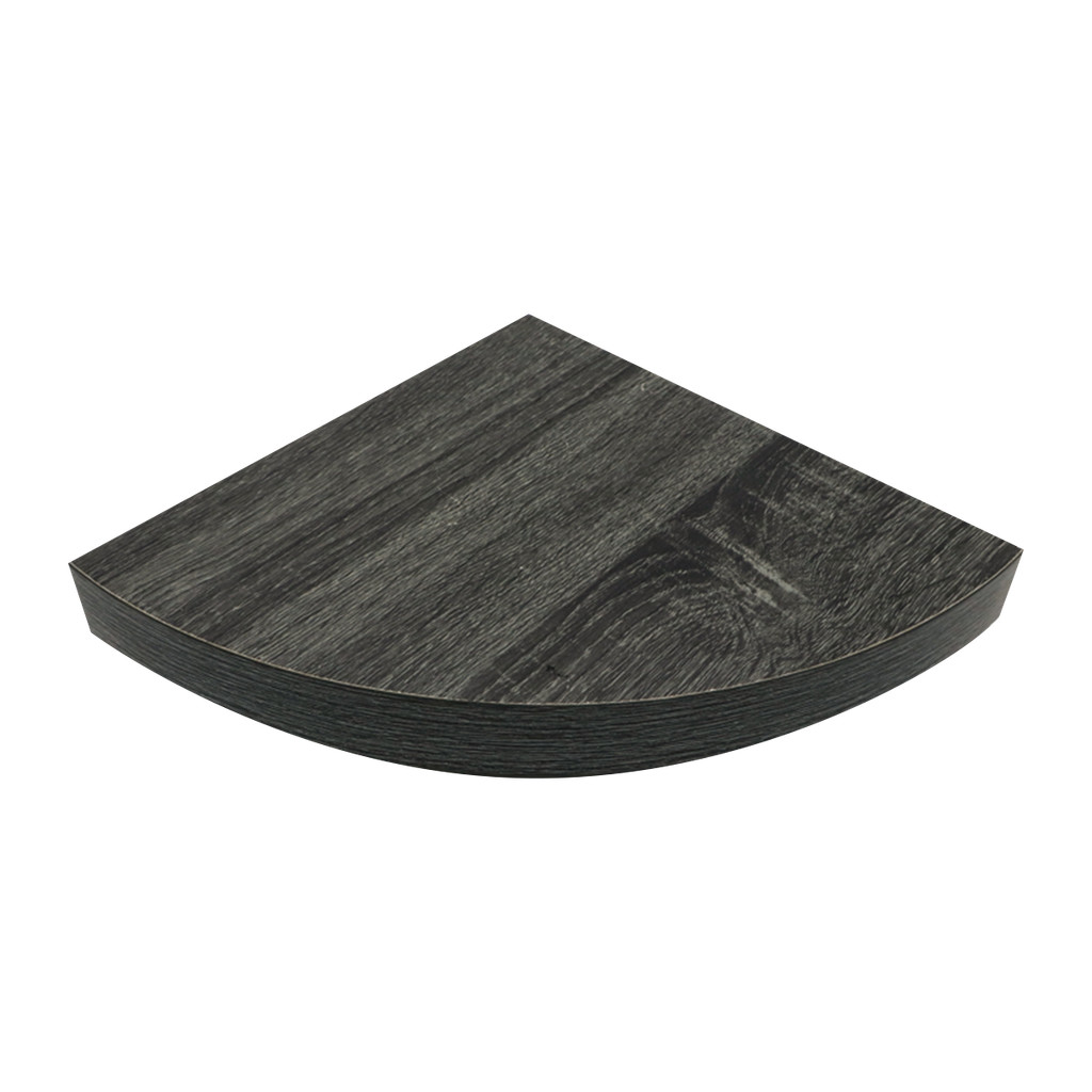 KASSA HOME แผ่นชั้นไม้ซ่อนขาปิดผิวแบบเข้ามุม Floating  รุ่น FSQM250AS ขนาด 25x25x3.8 ซม. สีโอ๊คเข้ม