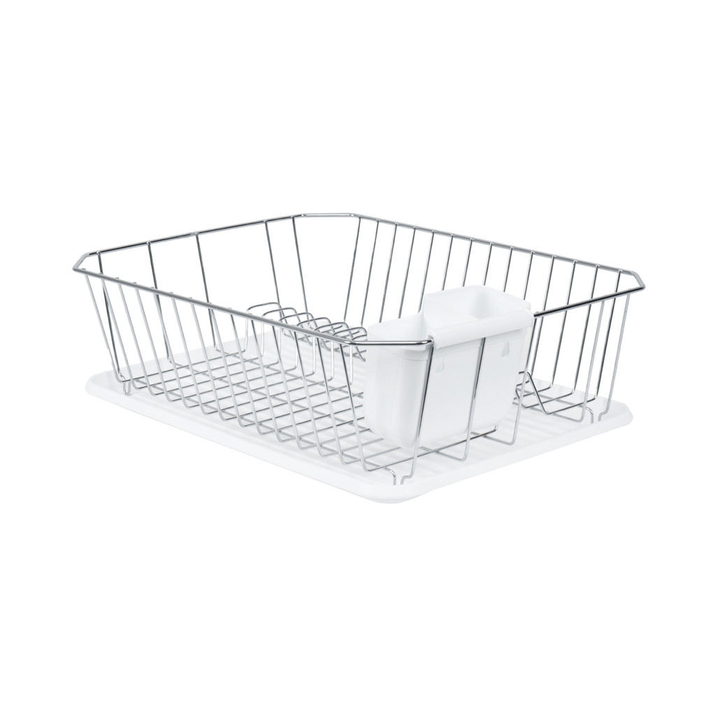 KASSA HOME ที่คว่ำจานเหล็กชุบโครเมียมพร้อมถาดรอง Dylan  รุ่น IBIS I-2704 ขนาด 44.5 x 35 x 14 ซม.