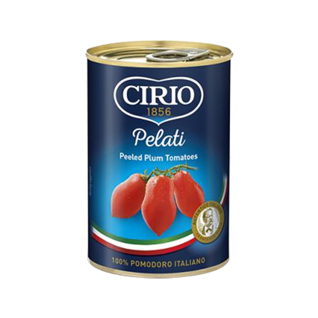 มะเขือเทศพลัม 100% ที่ปลูกในอิตาลี มีรสชาติเข้มข้น หวานอมเปรี้ยว Cirio Tomato Peeled 400G