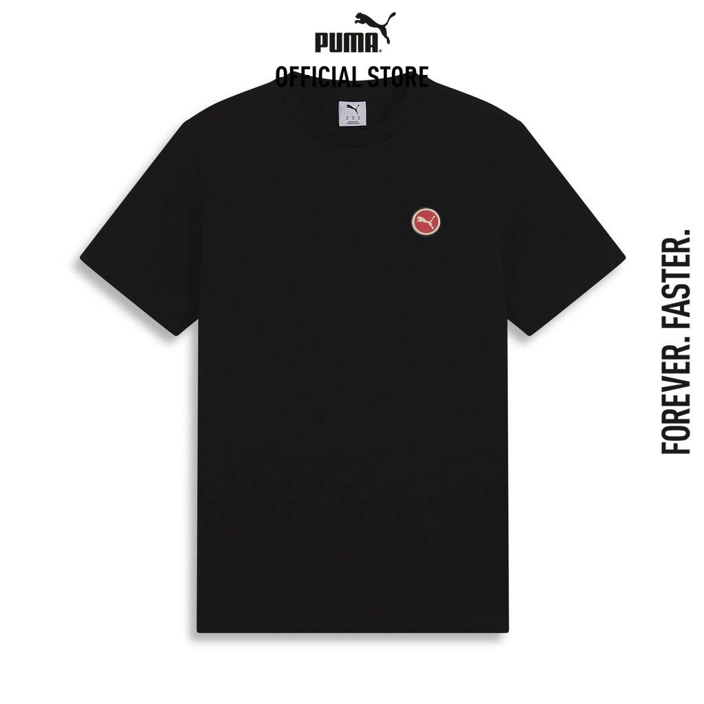 PUMA PRIME/SELECT - เสื้อยืดแขนเสื้อกราฟิก PUMA CNY GAME ON สำหรับทั้งผู้ชายและผู้หญิง สีดำ - 63314901