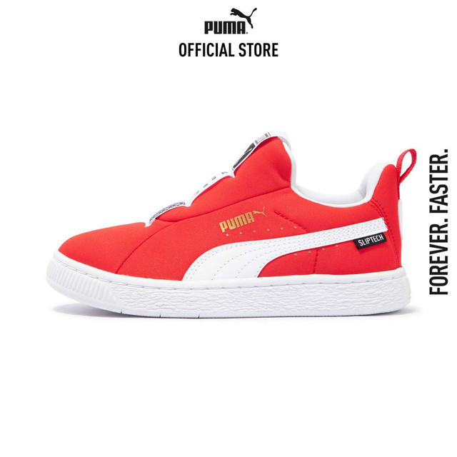 PUMA KIDS - รองเท้าผ้าใบเด็ก Suede Joyflex SLIPTECH™ OG สีแดง 40114002