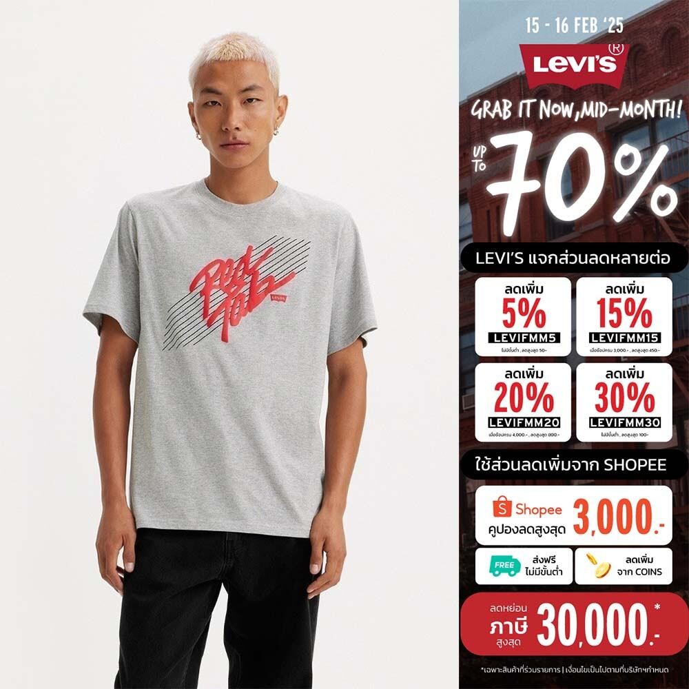 เสื้อยืด Levi's® Men's Relaxed Fit Short-Sleeve Graphic T-Shirt ผู้ชาย