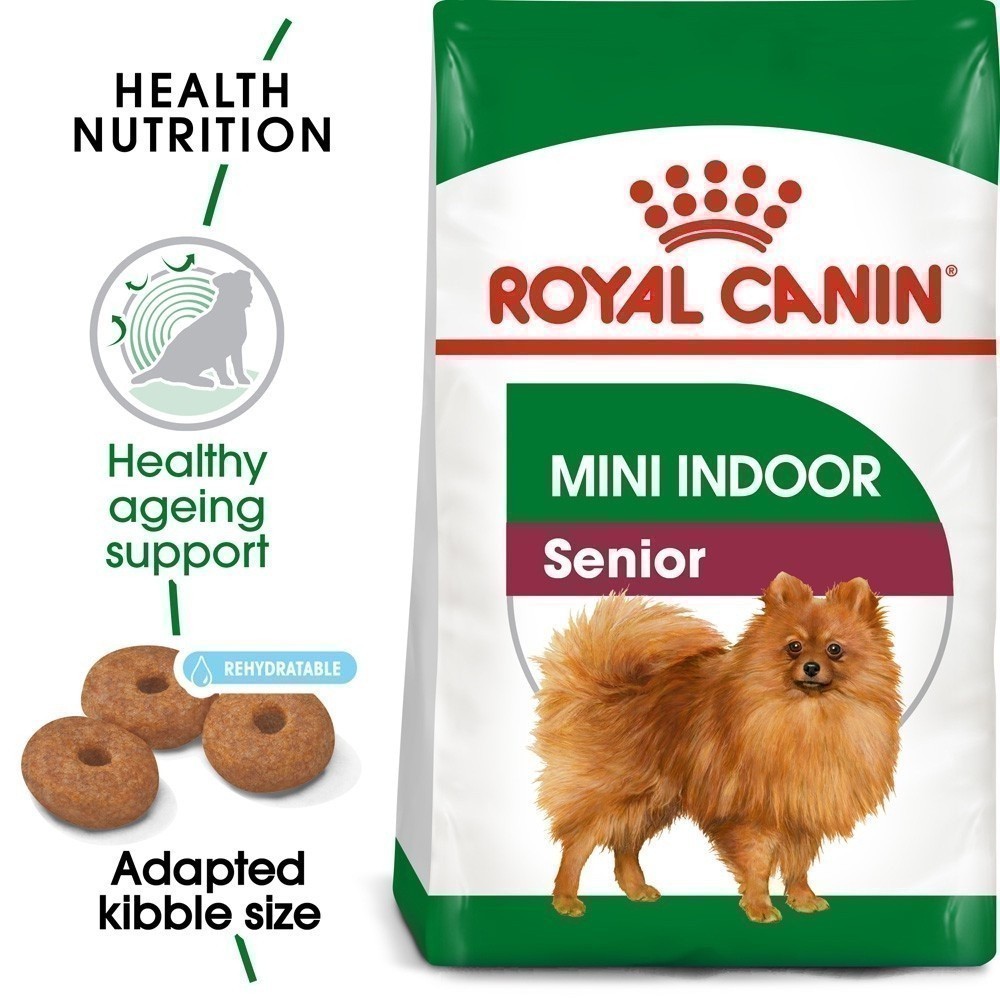 Royal Canin Mini Indoor Senior 3kg อาหารเม็ดสุนัขสูงวัยพันธุ์เล็ก เลี้ยงในบ้าน อายุ8ปีขึ้นไป(Dry Dog