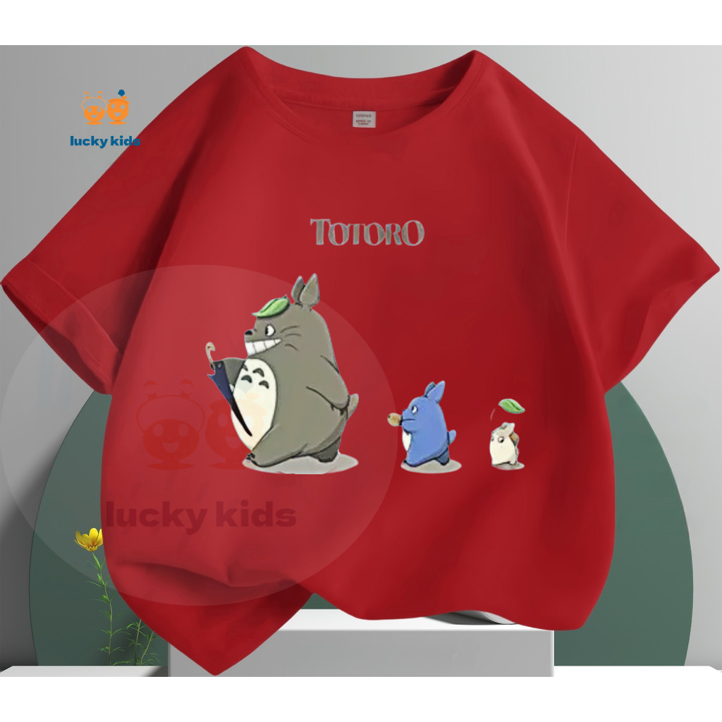 🎐(จัดส่งเร็ว) เสื้อยืดเด็กสไตล์ญี่ปุ่นผ้าฝ้ายแท้วัสดุสวมใส่สบายและระบายอากาศพิมพ์ลายชินชิล่า🎈LUCKY K