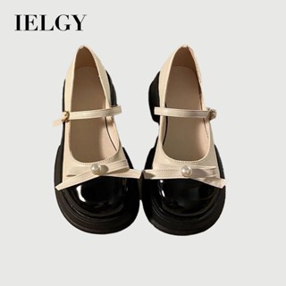 IELGY ญี่ปุ่น JK รอบ Toe Mary Jane รองเท้ารองเท้าหนังฝรั่งเศ…