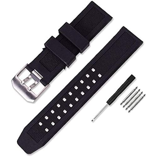 Yiran Luminox สายแท้เข้ากันได้กับเข็มขัดนาฬิกาความกว้าง 23 มม. สายยางสําหรับ Navy SEALS ES 3050 3950