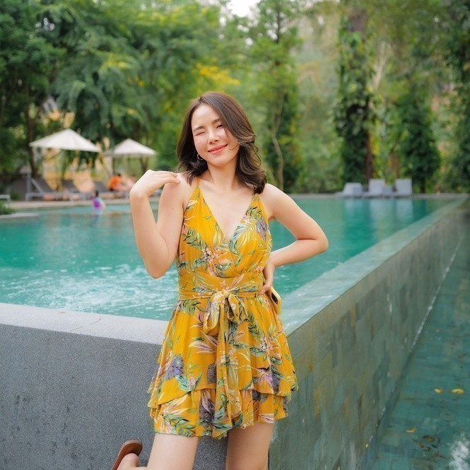 MyWay Brand : Lemon Jumpsuit  จั๊มสูทสั้น