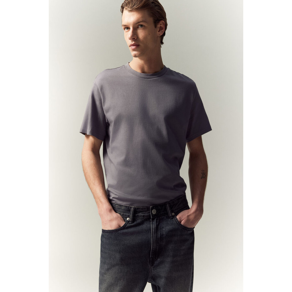 H&M(เอชแอนด์เอ็ม) แพ็ค 5 ตัว เสื้อยืด Regular Fit ผู้ชาย 1216851_8