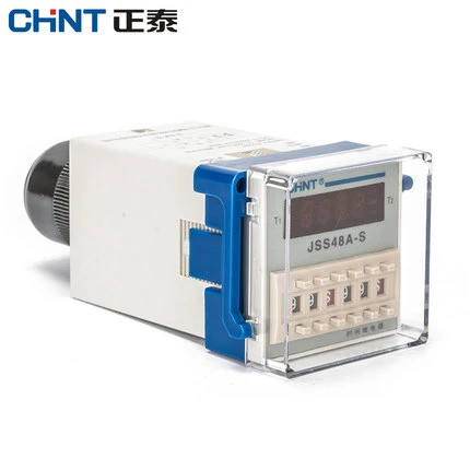 ✮CHNT JSS48A-S JSS48A-2Z 8Pin บน Power Delay Digital Time Relay Timer Pause Reset CHINT