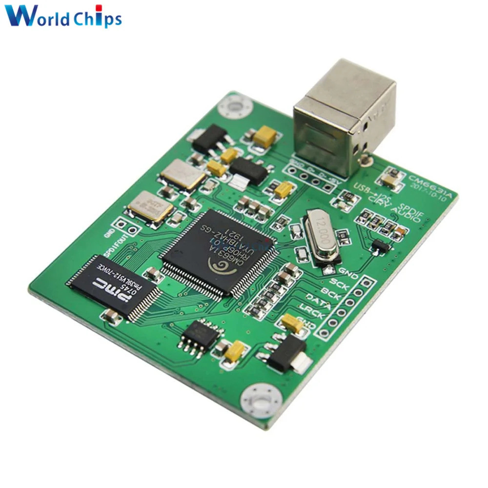 <0>CM6631A อินเทอร์เฟซดิจิตอล 24bit/192khz USB เป็นโคแอกเชียล ตัวแปลงไฟเบอร์ออปติก SPDIF I2S บอร์ด D