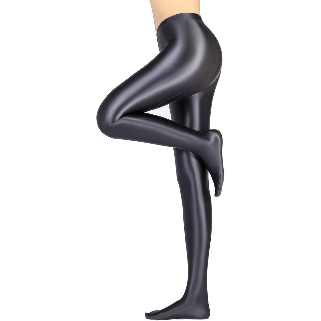 Glossy Opaque Pantyhose Shiny High Waist Tights Sexy Stockings Yoga Pants Training Women Sports Legg