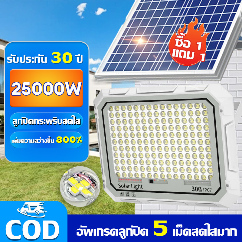 🔥ซื้อ 1 แถม 1🔥ไฟถนนโซล่าเซลล์ โซล่าเซลล์ Solar Light 5500,0000W IP68 กันน้ำ ควบคุมแสงอัจฉริยะ ไฟถนนรีโมทคอนโทรล
