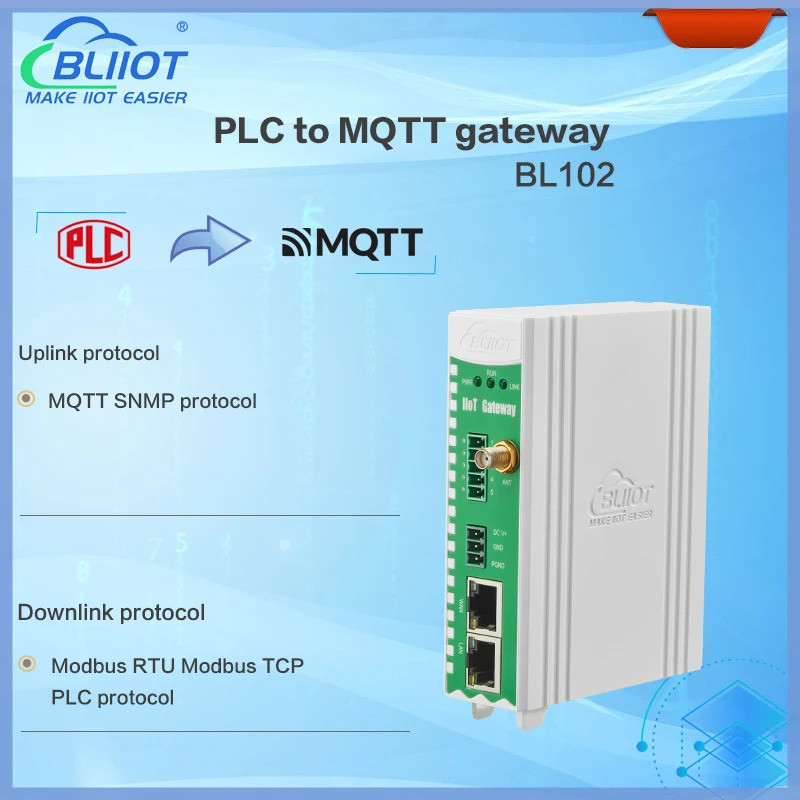 โปรโตคอลอุตสาหกรรม Bliiot เกตเวย์แปลงอัจฉริยะ plc modbus RTU TCP เป็น MQ ThingsBoard รองรับ awsIoT อ