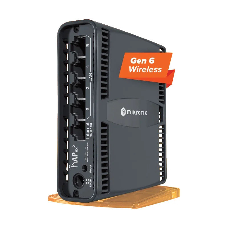 MikroTik C52iG-5HaxD2HaxD-TC AX1800 1.8Gbps WiFi 6 Router hAP AX2  PoE-in และ PoE-out 802.11ax WPA3 
