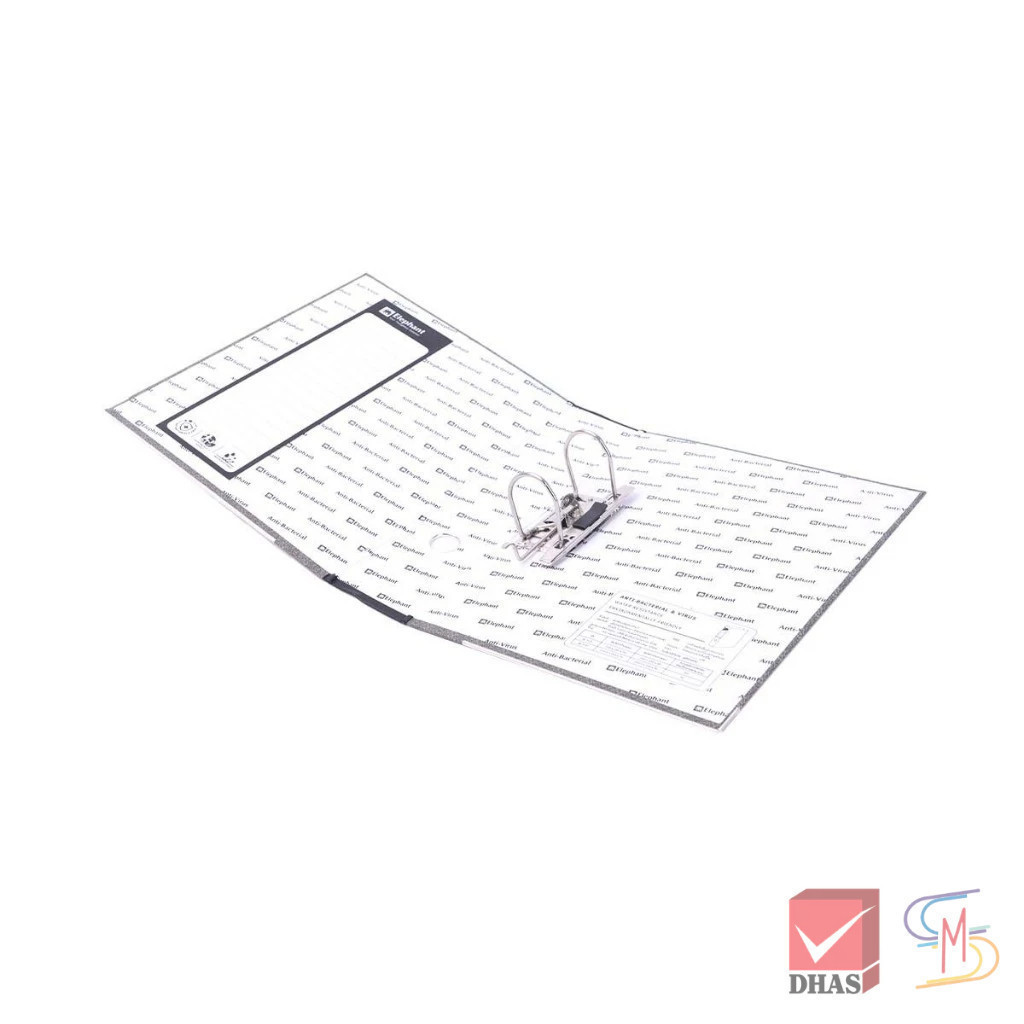 Elephant ตราช้าง แฟ้ม แฟ้มใส่เอกสาร แฟ้มสันกว้าง No.100F สีดำ จำนวน 6 แฟ้ม/แพ็ค