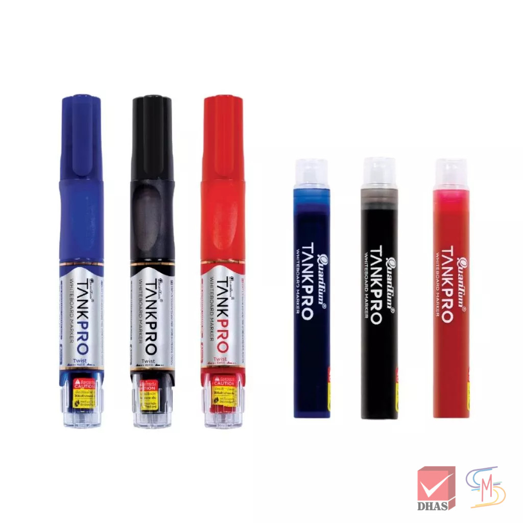 Quantum ควอนตั้ม ปากกาไวท์บอร์ด + หมึกเติม แทงค์โปร 3 มล. จำนวน 1 ชุด