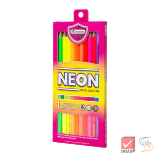 Master Art มาสเตอร์อาร์ต สีไม้ ดินสอสีไม้ 12 สี รุ่น NEON SET Special collection (1 กล่อง)