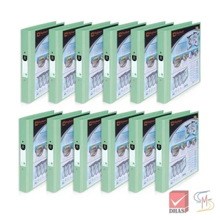 Elephant ตราช้าง แฟ้ม แฟ้มห่วง 2 ห่วง แฟ้มโชว์เอกสาร รุ่น 221VB A4 สีพาสเทล จำนวน 12 แฟ้ม