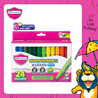 Master Art สีเมจิก ปากกาเมจิก ชนิดล้างออกได้ รุ่น MWM 24R หั…
