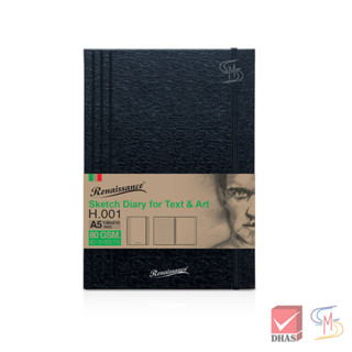 Renaissance สมุดวาดภาพ สมุดสเก็ตภาพ Text & Art ขนาด A5 80 แก…