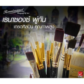 Renaissance พู่กัน พู่กันสีอะคริลิค ชนิดแบน FLAT BRUSH (เบอร์ 0 - 10)