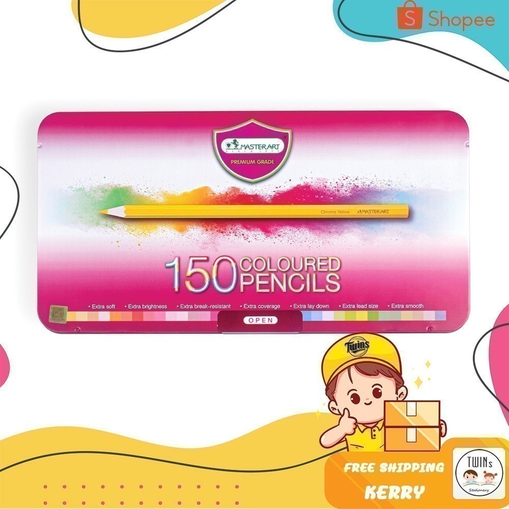 สีไม้ 1 หัว มาสเตอร์อาร์ต รุ่น 150 สี Master Art ดินสอสี