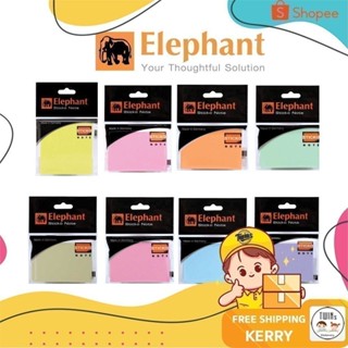 กระดาษโน้ต สติ๊กโก้โน้ต ขนาด 2X3 นิ้ว ตราช้าง สีพาสเทล และสี…