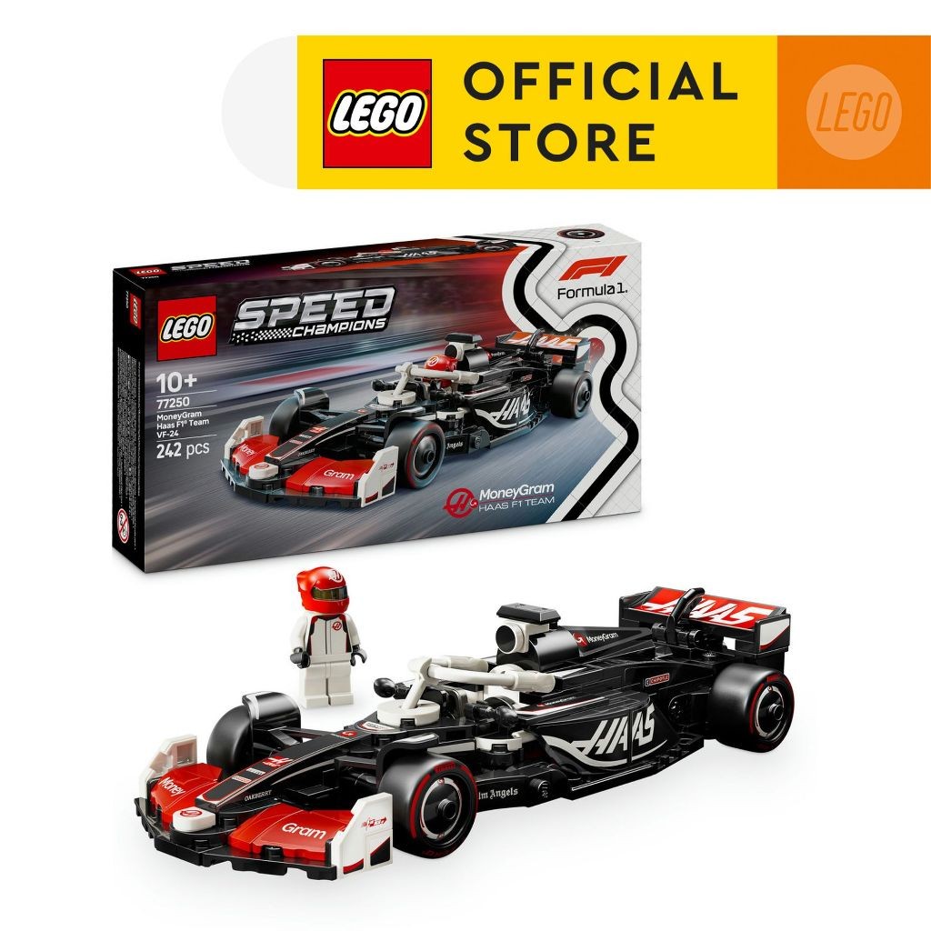 LEGO Speed Champions 77250 MoneyGram Haas F1 Team VF-24 Race Car (242pcs.), Building Blocks, Kids Toy